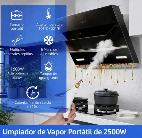 Limpiador Vapor Electrico Limpia Tela