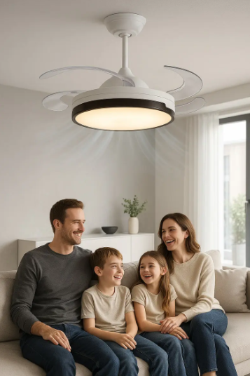 Ventilador de Techo Retractil LED 4 Aspas
