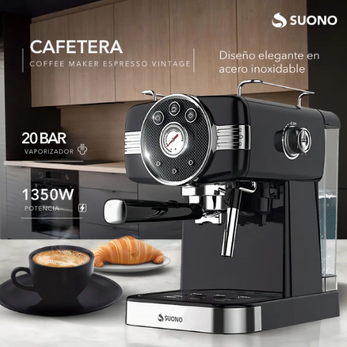 Cafetera Espresso Vintage Suono Negra