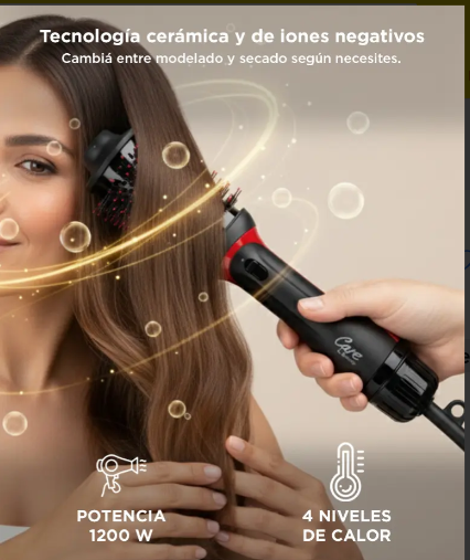 Cepillo Secador y Moldeador de Pelo Gadnic Monner Desmontable 4 Modos Voluminizador Peinador