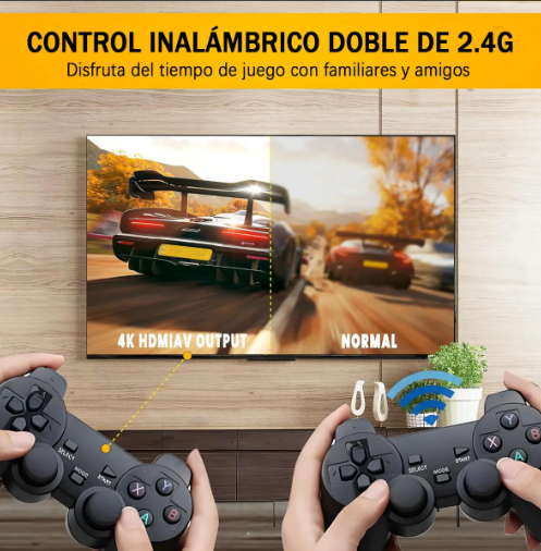 Game Stick Retro 2 Joystick 64gb Hdmi Color Negro 2025
